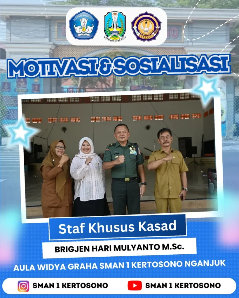 ✨ MOTIVASI & SOSIALISASI ✨SMAN 1 Kertosono berkesempatan menerima kunjungan dan arahan inspirat