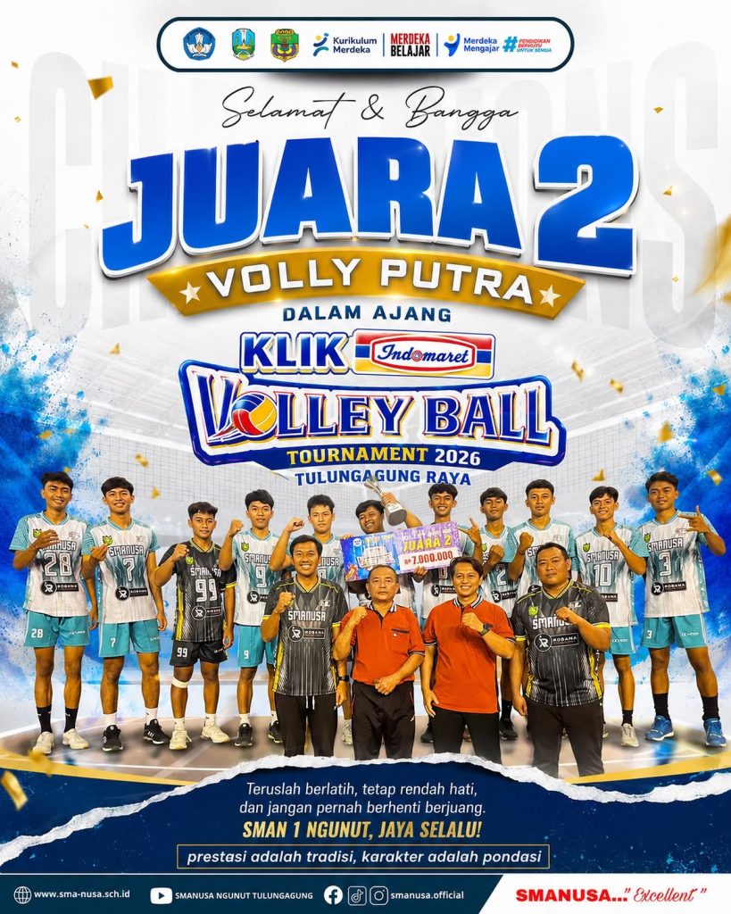 🏆 JUARA 2 VOLLY PUTRA! 🏐🥈Selamat dan apresiasi setinggi-tingginya untuk Tim Volly Putra SMAN